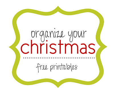 Christmas Organization Worksheet Freebies